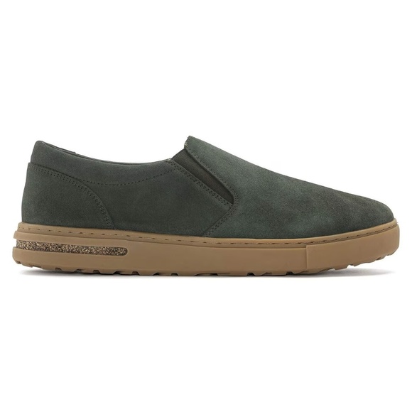 new men\'s 10 Birkenstock Oswego Suede Leather Comfort Slip-On shoe thyme main image 4